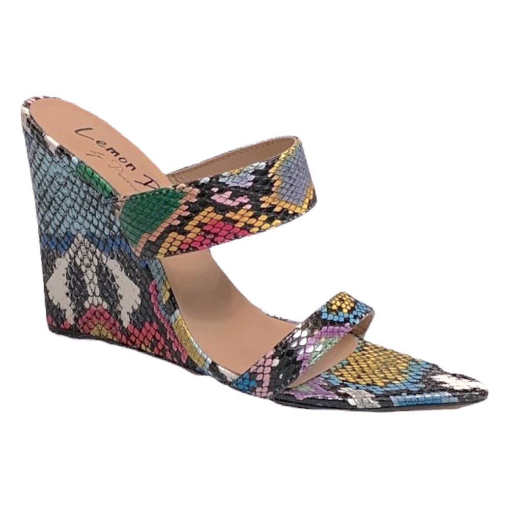 Lemon Drop Multicolor Wedge Sandals